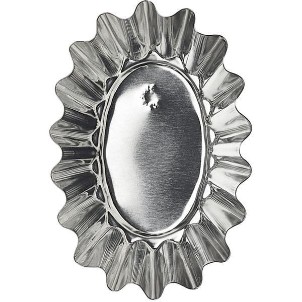 Mörmått 6 st Oval 7 cm Silver