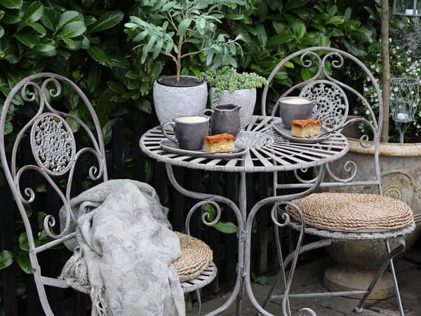 Calais Fat avlångt 25x15 cm Grå 4-pack Chic Antique grå