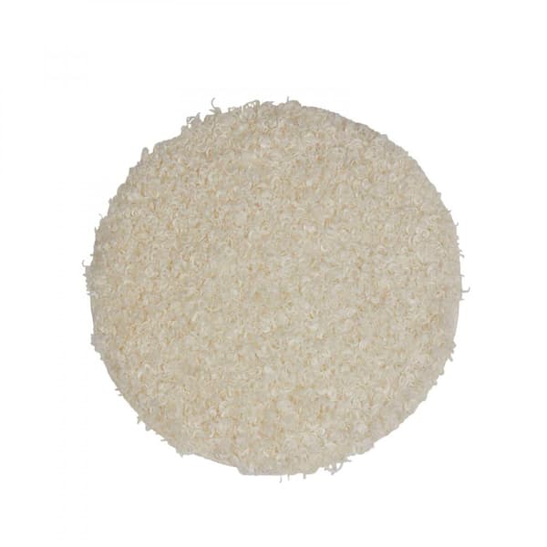 Sittdyna rund 40 cm Ludde Varm vit