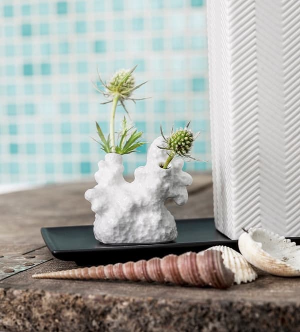 Tiny Korall minivas vit White