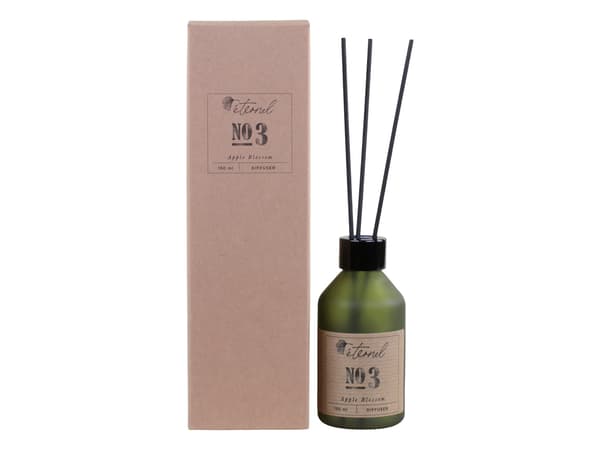 Eternel Doft Diffuser m 8 sticks No3 Apple Blossom Grön