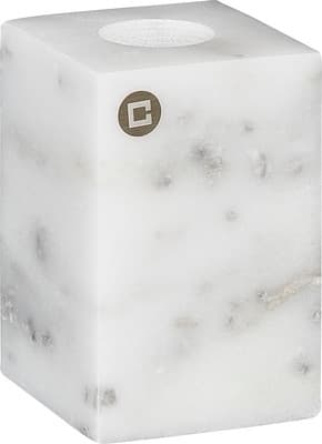 Ljusstake Marmo 2 storlekar marmor White 8 cm