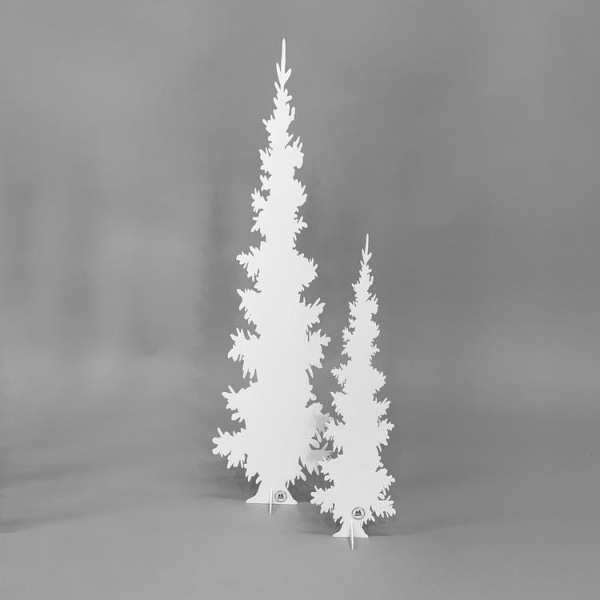 Gran / Vinter juledekoration 37 cm White
