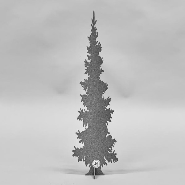 Gran / Vinter jul dekoration 37 cm grå