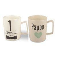 Till Pappa Mugg 2-pack, Fars dag Vit