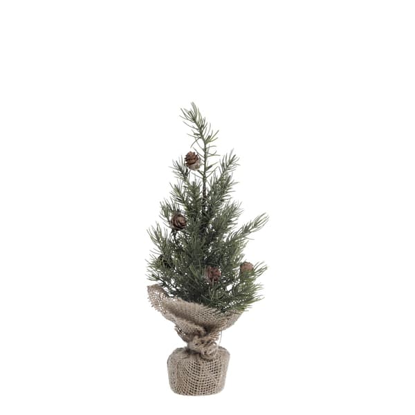 Konstgjord krukväxt Gran m kottar 30 cm Grön