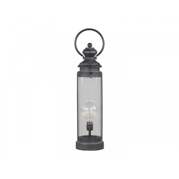 Fransk Stall lampa m timer Chic Antique Grey Höjd 53 cm