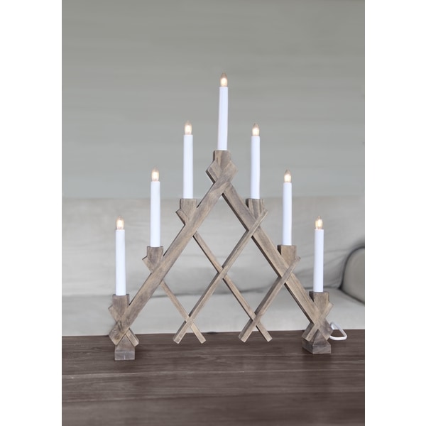 Ljusstake Rut Brunbetsad 53 cm Brun