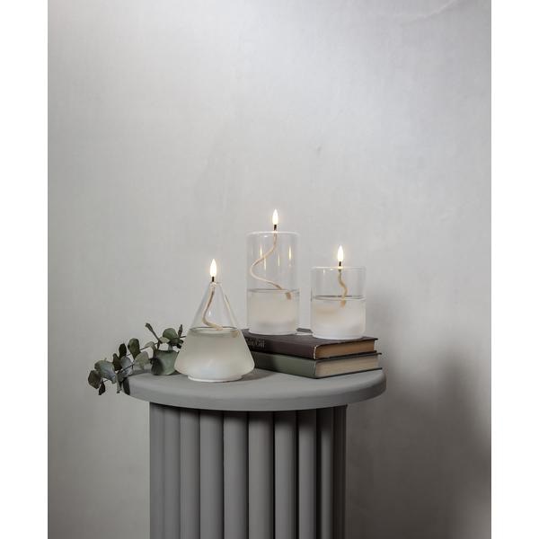 Lykta Flamme Float 17,5cm Vit