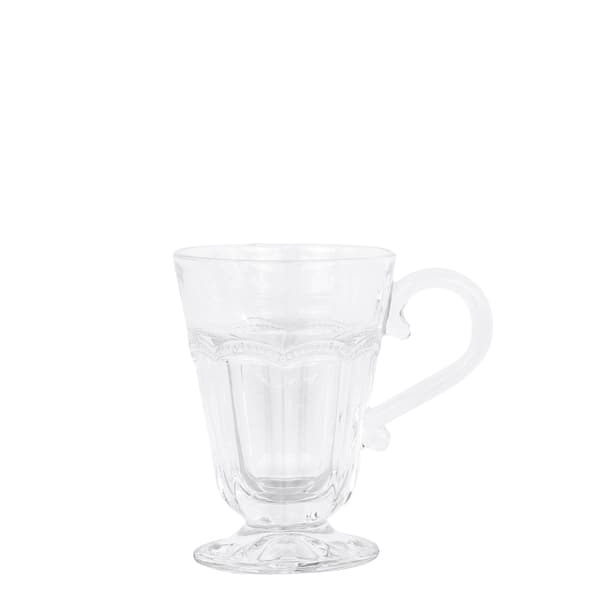 Antoinette Glasmugg 2 dl 6-pack med Öra och Pärlkant | Chic Antique Transparent