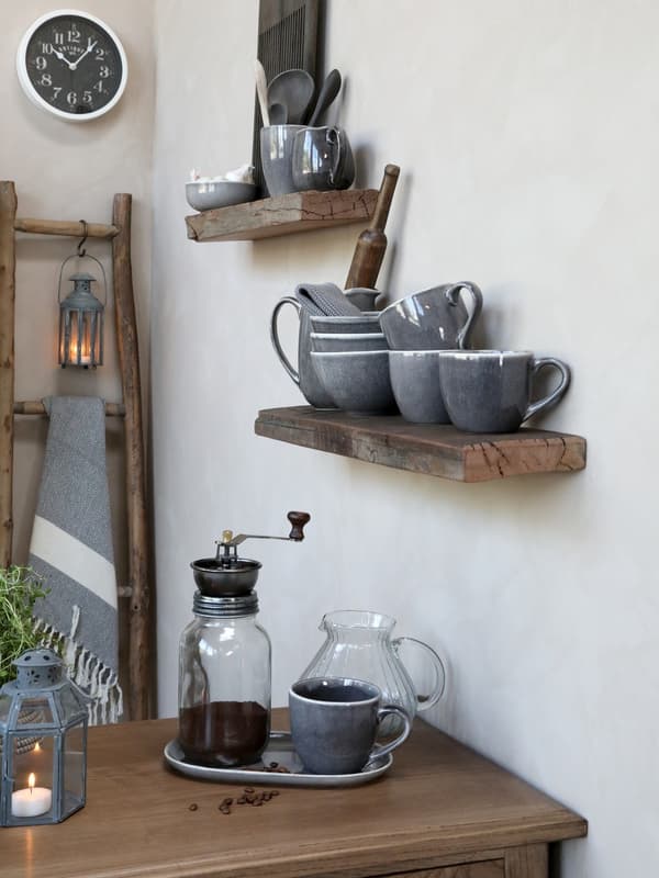 Calais Fat avlångt 25x15 cm Grå 4-pack Chic Antique Grey