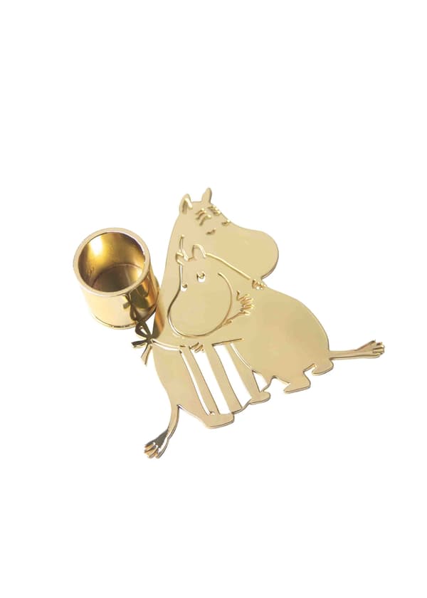 Ljusstake Mumin Love Pluto Design Gold