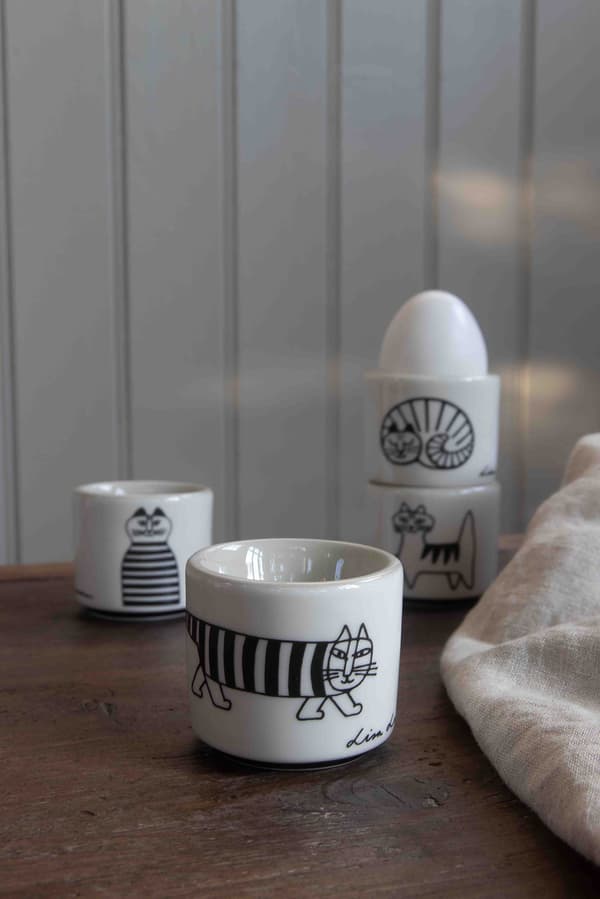 Äggkoppar Lisa Larson Cats 4-pack White