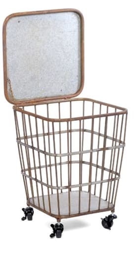 Rullbord i metall med hjul – I am Interiör Light brown