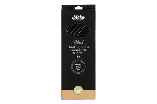 Sugrör i Rostfritt Stål 4-pack med Borste – Återanvändbara | Maku Guld