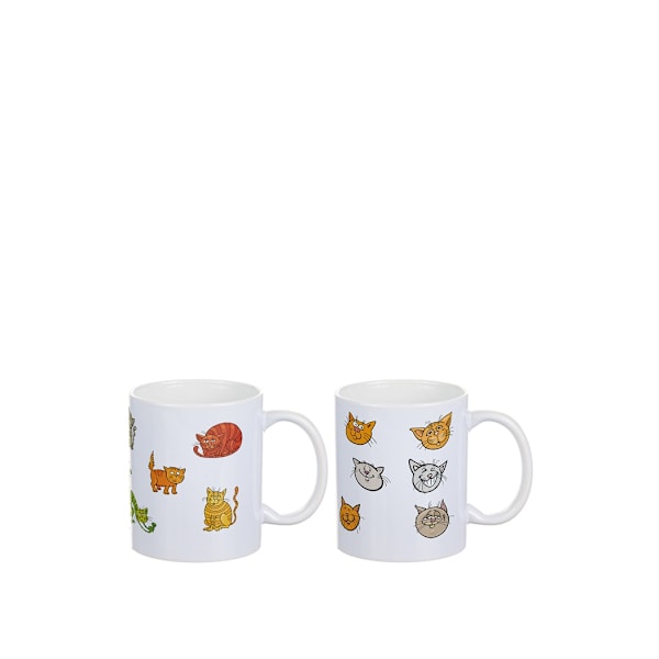 Mugg Katt  Different Design White
