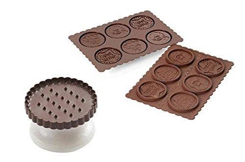 Utstickare Cookie Choc Silikon Silikomart Brown Jul set