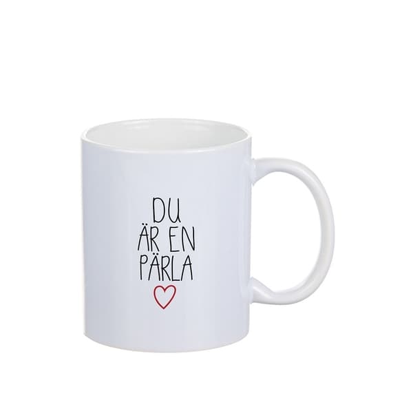 Mugg Kärlek - 3 olika texter White Du är fantastisk
