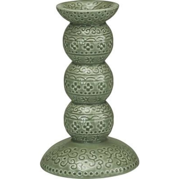 Antiikkinen itämainen kynttilänjalka 14 cm Cult Design Green