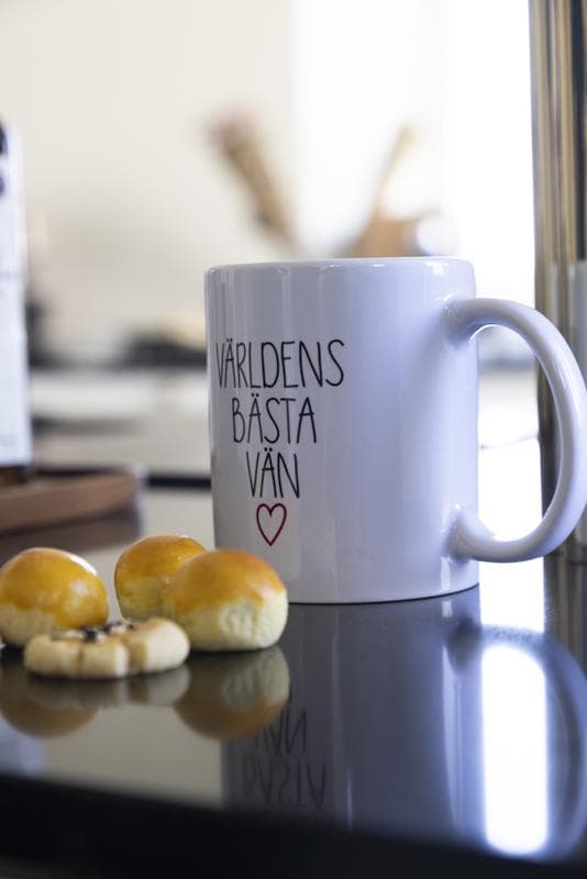 Mugg Världens bästa vän Vit