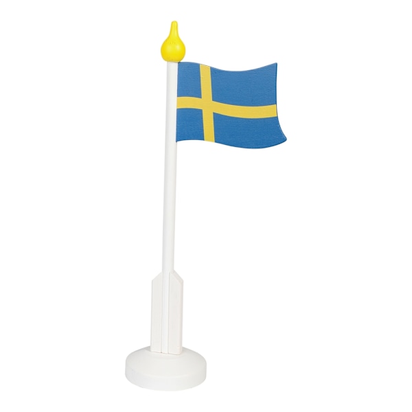 Sverigeflagga / träflagga 37 cm Blå