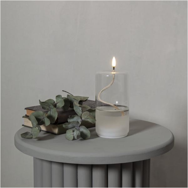 Lykta Flamme Float 17,5cm Vit