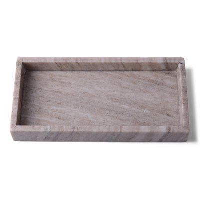 Bricka Marmor Beige Avlång 30x15 cm – Form Living Beige