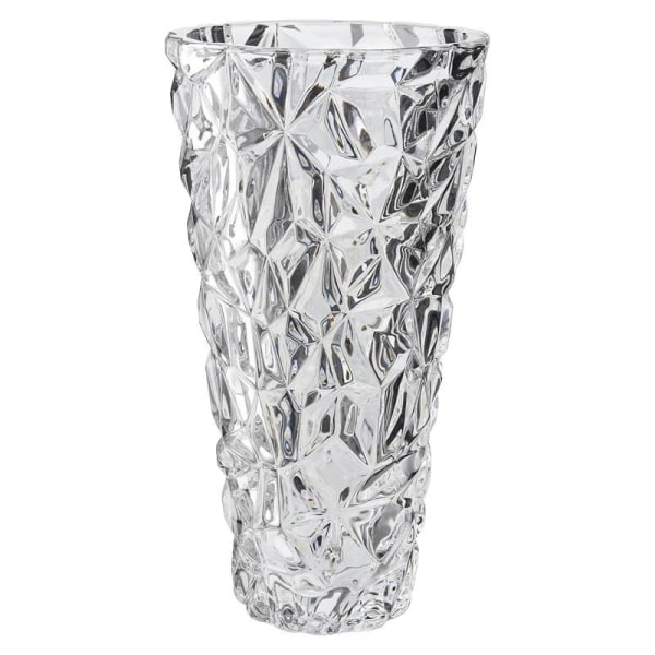 Vase Elegant Konisk Højde 25,5 cm Tør Transparent