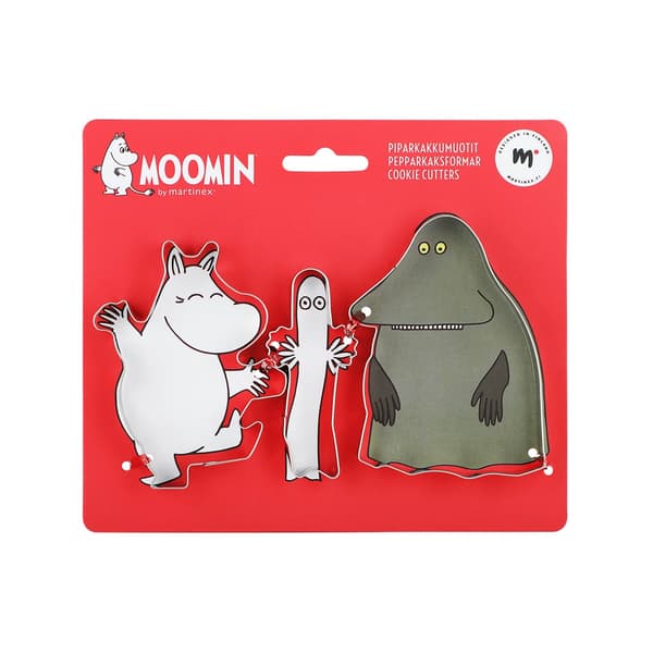 Mumin kakmått 3-pack – Mumintrollet, Hattifnatt &amp; Mårran Silver