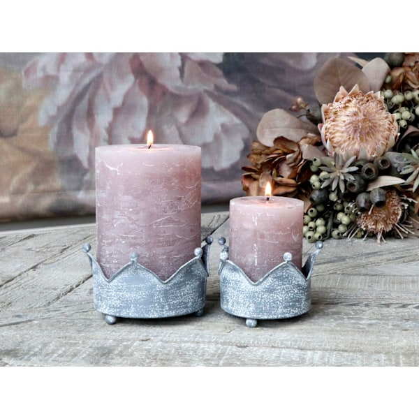 Ljuslytor Krona 2-pack Chic Antique Grey