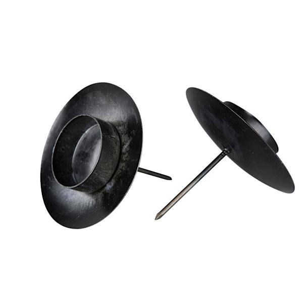 Ljushållare för värmeljus m stick 4-pack Black