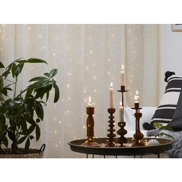 Ljusgardin 1m x1m / Ljusslinga LED Dew Drop Vit