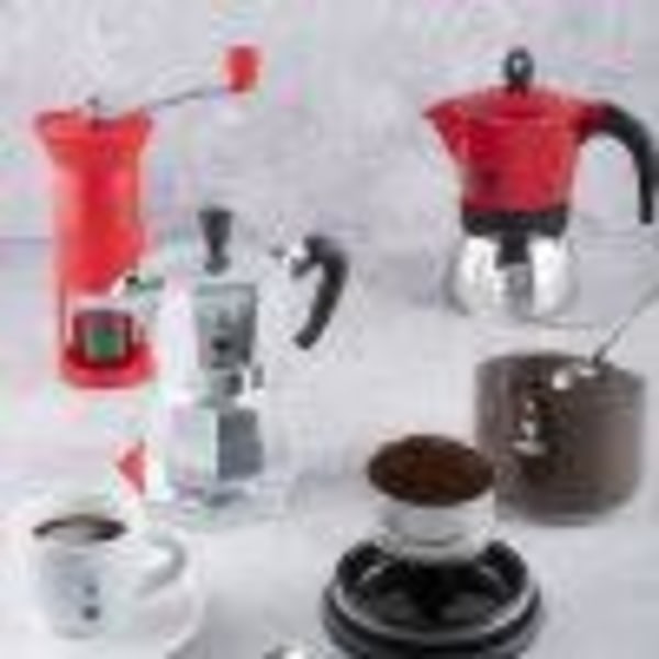 Kaffekrukke med kaffegrums Moka Bialetti Black