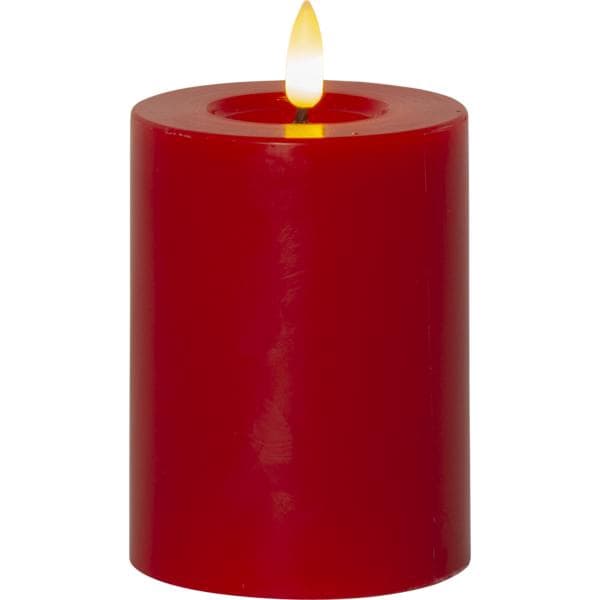 Blockljus Rött Flamme Flow LED Star Trading Red 12,5 cm