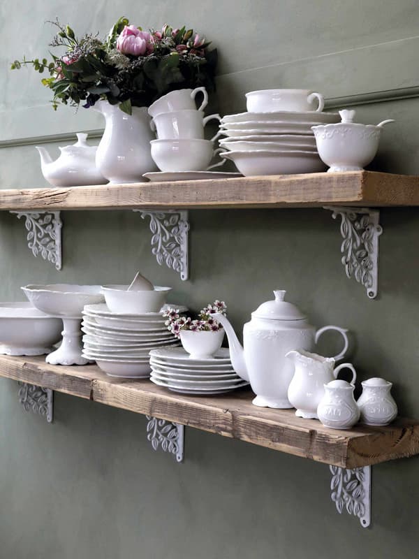 Provence Serveringsfat 3 fack 33 cm – Vitt porslin | Chic Antique Vit