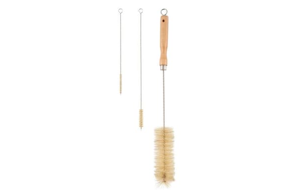 Flaskborste 3-pack – Rengör flaskor &amp; sugrör | Maku Natur