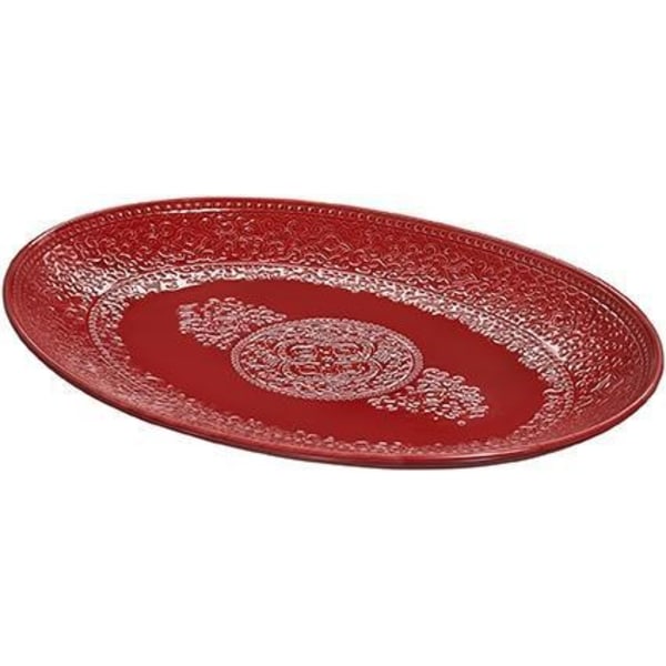 Cult Design Orient Ovalt Serveringsfat L Red