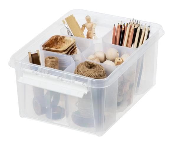Förvaringsbox m lock &amp; 6 insatser SmartStore 15 Classic Vit