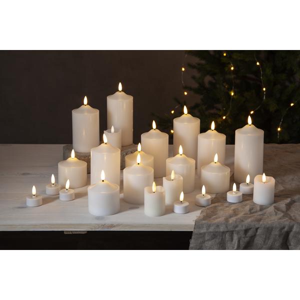 Kynttilä 2-pakkaus LED ajastimella, valkoinen White