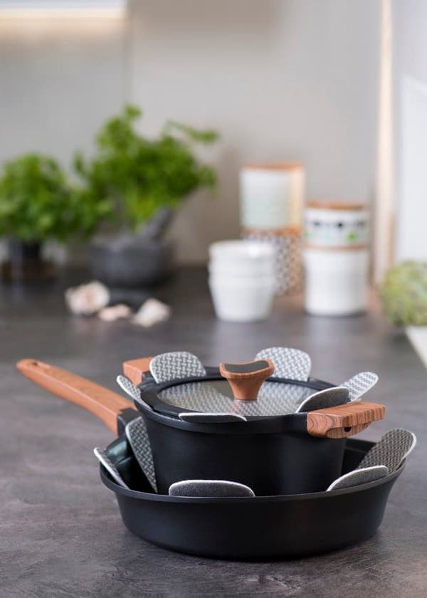 Stekpanneskydd / pannskydd 5-pack 18–39 cm | Maku Kitchen Life Grey