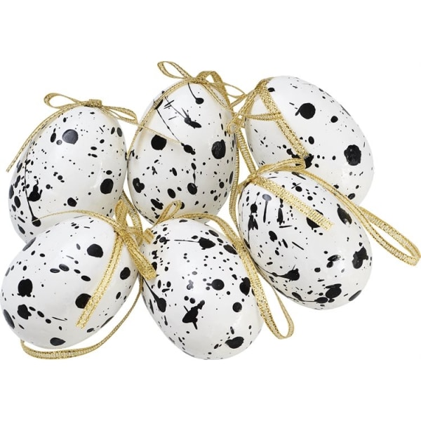 Splash Easter Egg Luxury 6 kpl valkoinen/musta kulttimuotoilu White