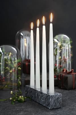 Ljusstake Marmo adventsljusstake marmor White
