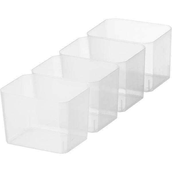 SmartStore insats 4 pack låg Transparent