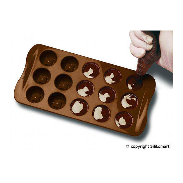 Silikomart Easy Choc Pralinform Spoon Brown