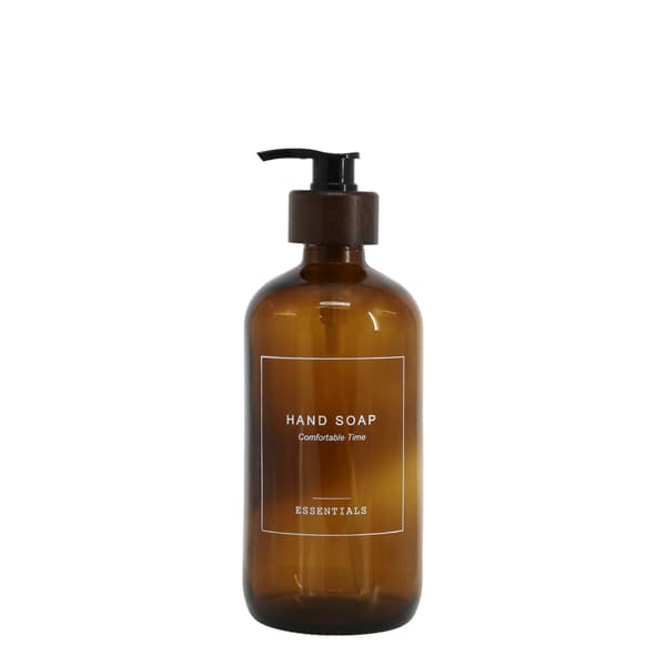 Glasflaska med pump 500 ml – Handtvål | Chic Antique Brun