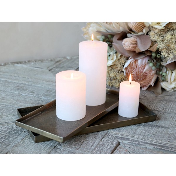 Avlånga Ljusfat / fat 2-pack Antik mässing Chic Antique Antik mässing