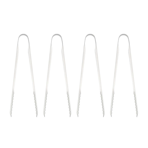 Serveringstång 4-pack 15 cm – Rostfritt Stål | Maku Silver