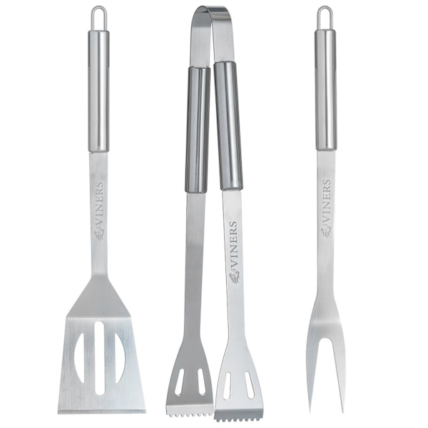 Grillverktyg BBQ set 3 delar Viners® Silver