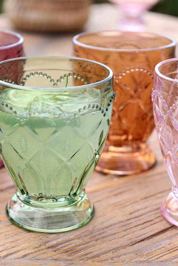 Saint-Émilion vattenglas 6-pack med mönster olika färger Multicolor