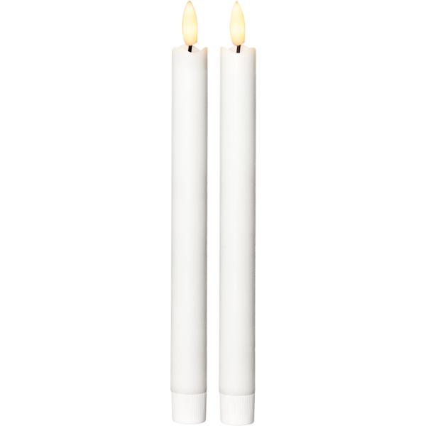 LED Antikljus 2-pack Flamme White 25 cm långa